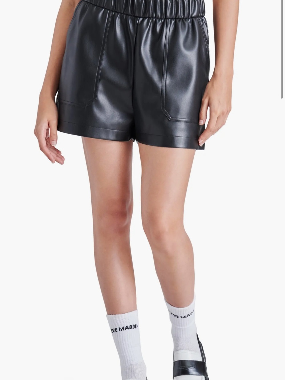 Steve Madden Lainey Faux Leather Shorts